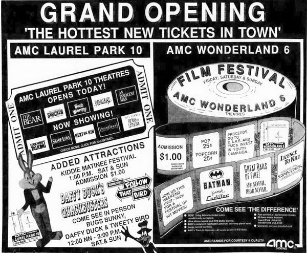 AMC Wonderland 6 - 1989-10-27 Ad